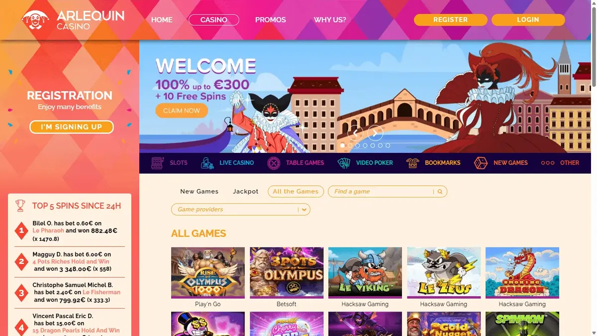 Arlequin Casino screenshot